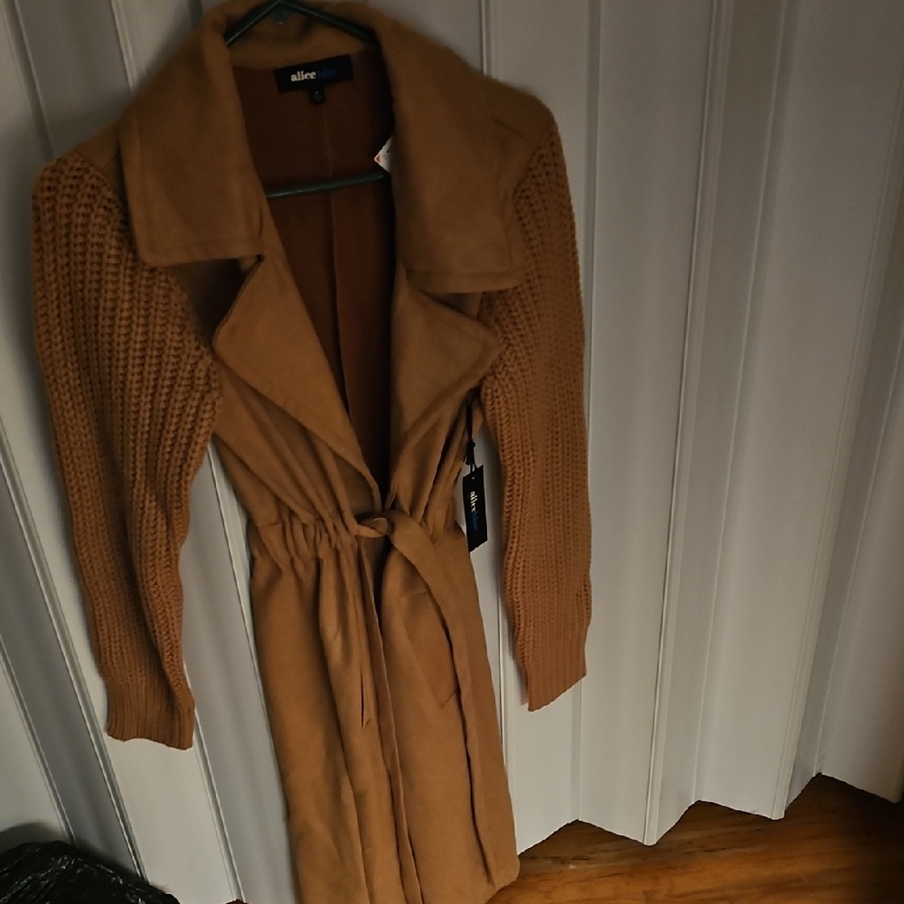 Alice Blue Tan Long Coat